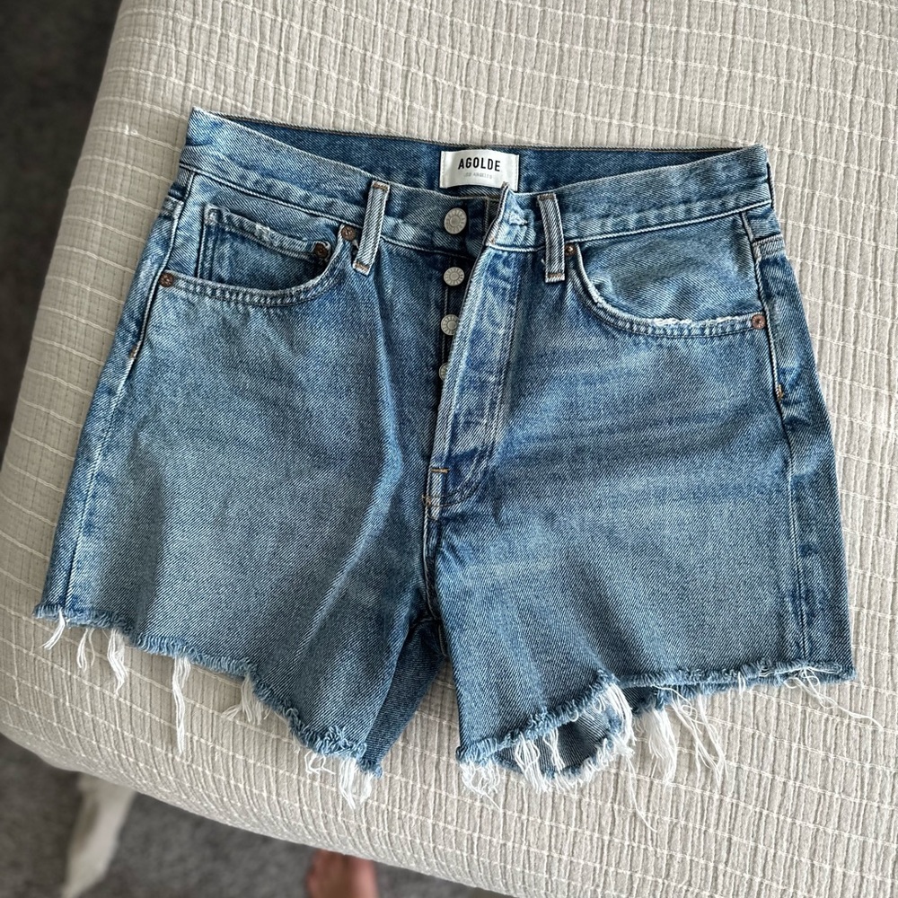 Agolde Denim Shorts | medium high rise